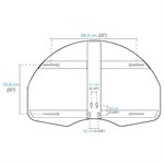 Soundproof Steel Fan-Shapped Basketball Backboard, Rear Mount