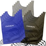 Set of 12 Omnikin® Pinnies, Blue, Grey and Black