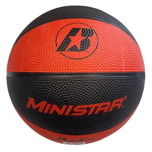 Rubber basketball, red / black, #3