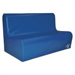 Foam chair for 3 children, blue