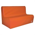 Foam chair for 3 children, orange