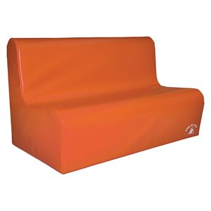 Sofa en mousse 3 places pour enfants, orange