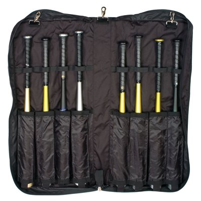 Folding zippered bat portfolio