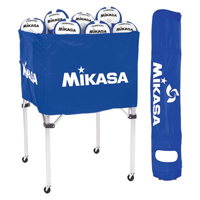 Mikasa® Collapsible Aluminum Ball Cart with Carrying Bag, Capacity of 24 Balls, 40 x 25 x 25" (102 x 63 x 63 cm) 