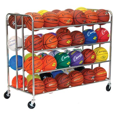 Double 4-Levels Steel Ball Cart, Capacity of 48 Balls, 46,5 x 55,5 x 24" (118 x 141 x 61 cm)