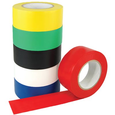 Set of 6 colors of flooring tape, 2"