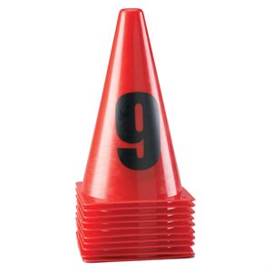 Set of 10 numbered cones