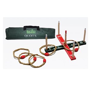 Quoits game set with storage bag