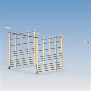 Double climbing frame