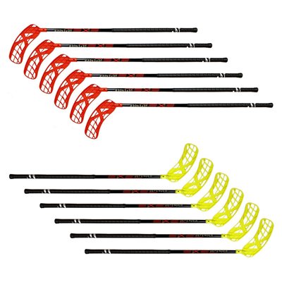 Set of 12 Exel® «Defender» Floorball Ambidextrous Sticks, 37" (95 cm)