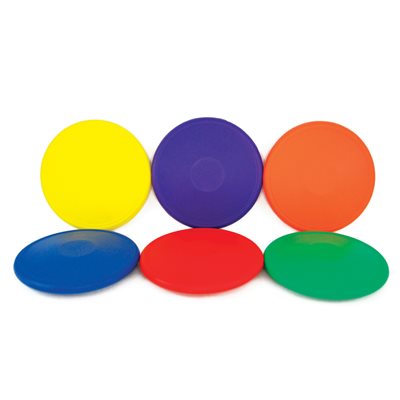 Set of 6 Foam Mini-Frisbees, 6.3" (16 cm)