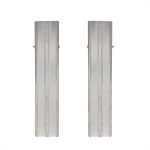 Pair of Square Aluminum Tennis Posts with Anchors