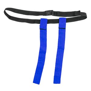 Flag football belt, blue Velcro flags