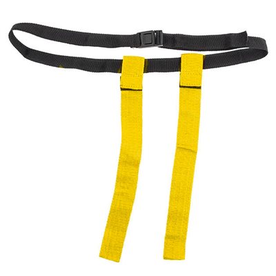 Flag football belt, yellow Velcro flags