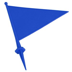 Field flag marker with spike, blue
