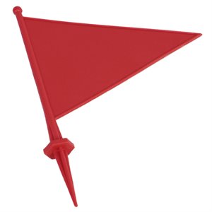 Field flag marker with spike, red