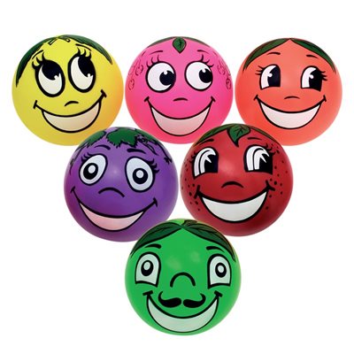 6 fruit face balls with fruit smell