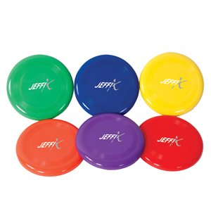 6 plastic frisbees
