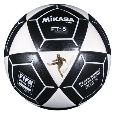 Synthetic leather soccer ball, #5, white / black