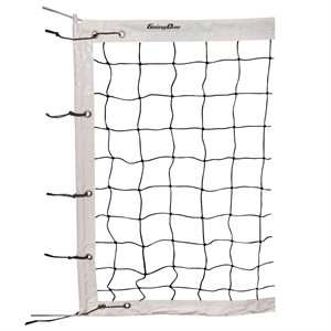 Filet de volleyball de tournoi Going One® de 9,75 m (32') blanc, avec câble en acier de 11,5 m (38')