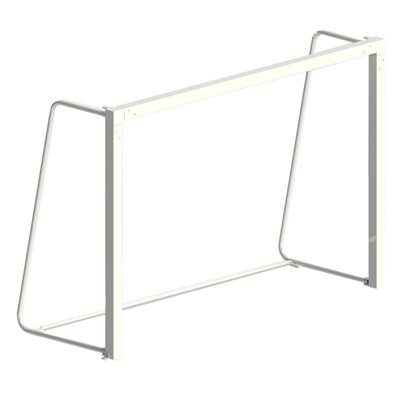 Pair of White Painted Aluminum SENIOR Handball Goals, 6'6" x 9'9" (1,98 x 2,97 m)