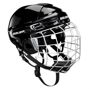 Hockey helmet with grid