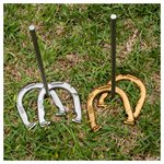 Steel horseshoe set with carrying bag