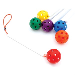 6 ankle balls with PVC rod