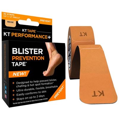 Box of 30 Beige KT Tape® Pre-Cut Blister Prevention Strips, 3.5 x 1.2" (9 x 3 cm)