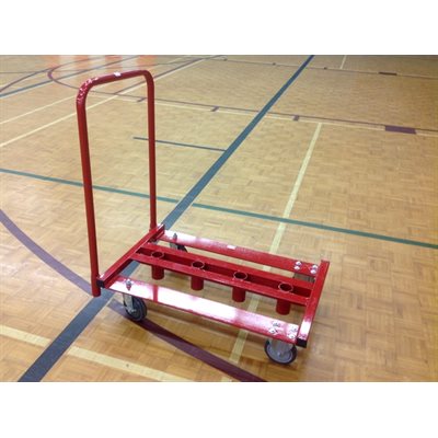 Laurentian Athletics® Steel Cart for Volleyball Posts, Capacity of 4 Posts of 1.9" (4.8 cm)