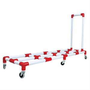 PVC Mat Cart, Capacity of 500 lb (227 kg), 7 x 22 x 66" (18 x 56 x 167 cm)