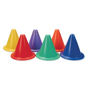 Set of 6 vinyl cones
