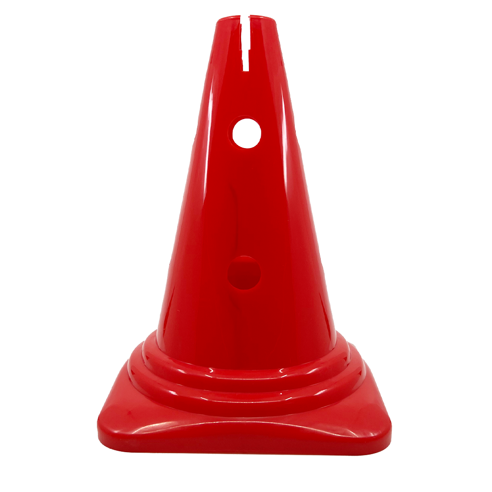 Hard plastic cone with holed sides