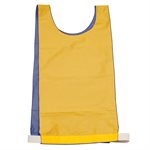 Dossard réversible en nylon bleu et jaune pour enfants