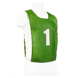 12 numbered pinnies, JR, green