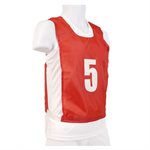 15 numbered pinnies, JR, red