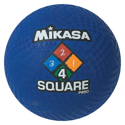 Four Square playground ball, blue