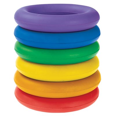 Solid Foam Rubber Rings, Set of 6