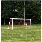 Pair of Aluminum Mini-Soccer Goals, Square Posts, 5' x 8' x 2.25' x 4'