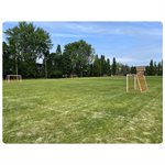 Pair of Aluminum Mini-Soccer Goals, Square Posts, 5' x 8' x 2.25' x 4'