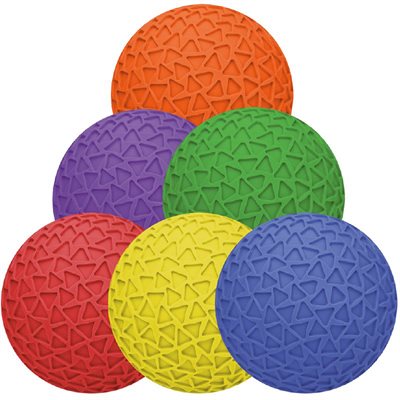 Set of 6 «Easy Grip» Textured Soft Vinyl Balls, 8" (20 cm)