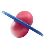 Jumping ball with plastic ring