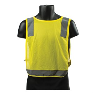 6 JR pinnies with reflective bands, yellow
