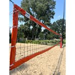 Filet de volleyball de plage de compétition Going One® «Pro-Beach» de 9,75 m (32') orange, avec câble d'acier de 11,5 m (38')