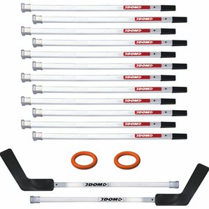 Full Set of DOM® Junior Ringette Sticks with Rings, 35" (89 cm)