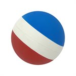 Rubber-Foam Blue, White and Red Bouncy Ball, 2.5" (6 cm)