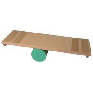 Wood Balance Board with Tube for Rolla Bolla, 29 x 10" (75 x 25 cm)