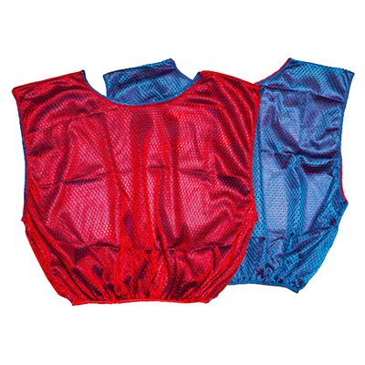 Reversible scrimmage vest, adult, blue-red