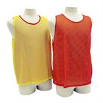 Reversible Pinnie in Stretch Mesh, red / yellow