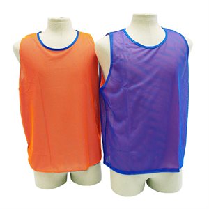 Reversible Red and Blue Elastic Mesh Pinnie